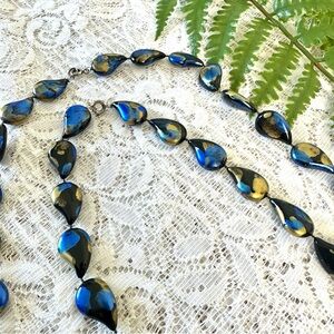 Pair of Vintage Avon Flaming Teardrop Necklaces